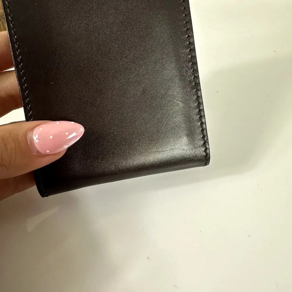 Gucci Pocket Mirror with Leather Case Authentic Vintage